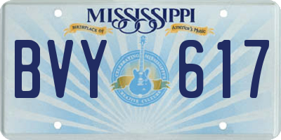 MS license plate BVY617