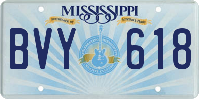 MS license plate BVY618
