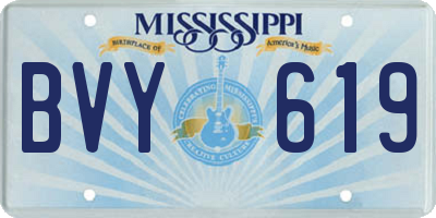 MS license plate BVY619