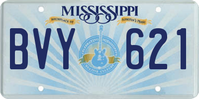 MS license plate BVY621