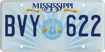 MS license plate BVY622