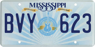 MS license plate BVY623