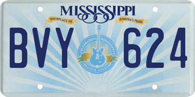 MS license plate BVY624
