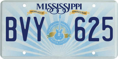 MS license plate BVY625