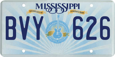 MS license plate BVY626