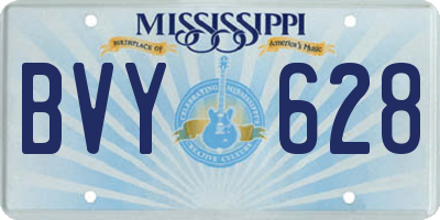 MS license plate BVY628