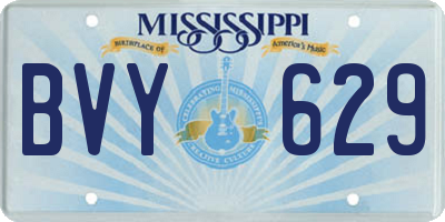 MS license plate BVY629