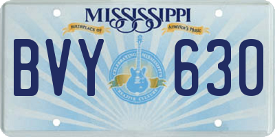 MS license plate BVY630
