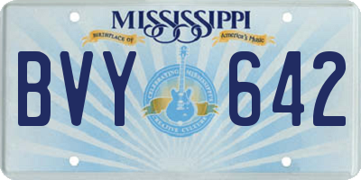MS license plate BVY642
