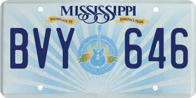 MS license plate BVY646