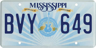 MS license plate BVY649