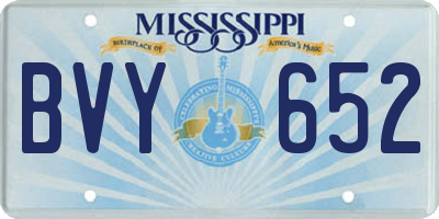 MS license plate BVY652