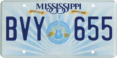 MS license plate BVY655