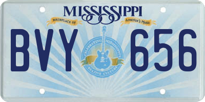 MS license plate BVY656