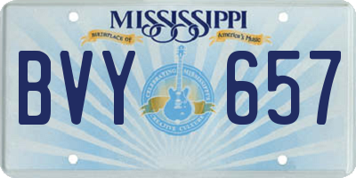 MS license plate BVY657