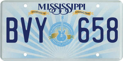 MS license plate BVY658