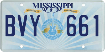 MS license plate BVY661