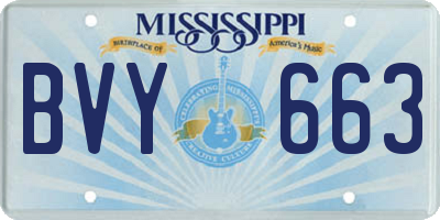MS license plate BVY663