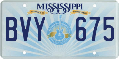 MS license plate BVY675