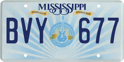 MS license plate BVY677