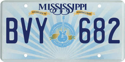MS license plate BVY682