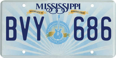 MS license plate BVY686