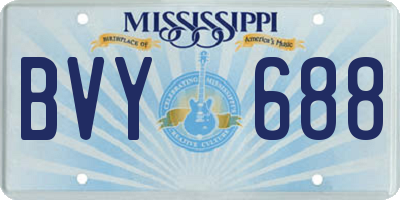 MS license plate BVY688