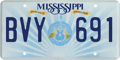 MS license plate BVY691