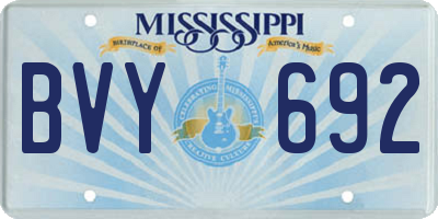 MS license plate BVY692