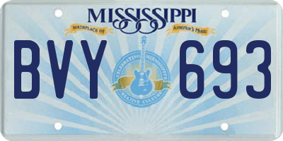 MS license plate BVY693