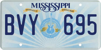 MS license plate BVY695