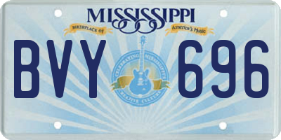 MS license plate BVY696