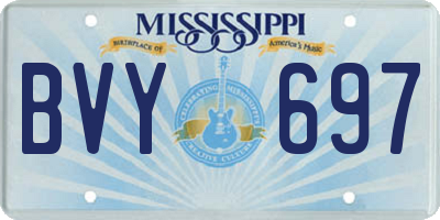 MS license plate BVY697