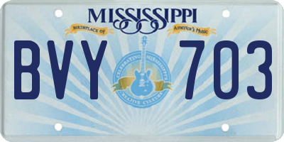 MS license plate BVY703