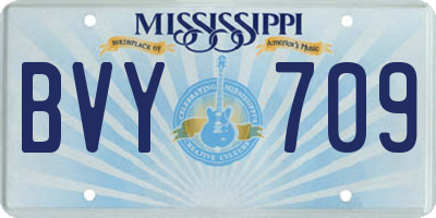 MS license plate BVY709