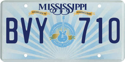 MS license plate BVY710