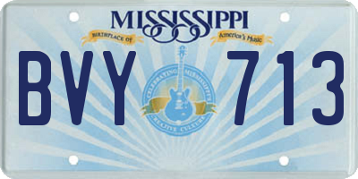 MS license plate BVY713