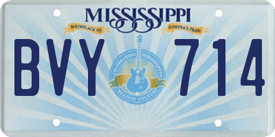 MS license plate BVY714