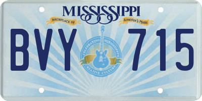MS license plate BVY715