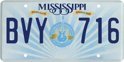 MS license plate BVY716