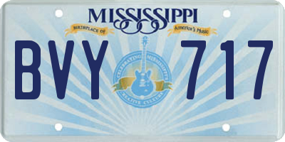 MS license plate BVY717