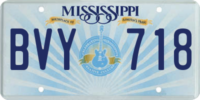 MS license plate BVY718