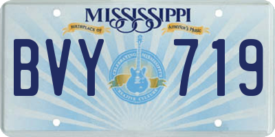 MS license plate BVY719