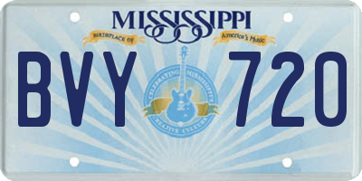 MS license plate BVY720