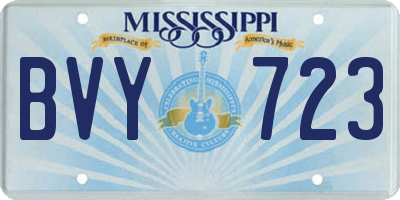 MS license plate BVY723
