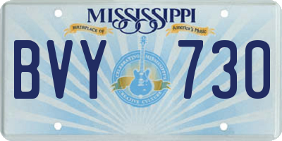 MS license plate BVY730