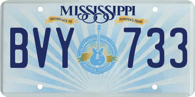 MS license plate BVY733