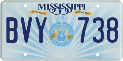 MS license plate BVY738