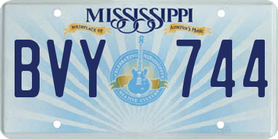 MS license plate BVY744