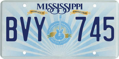 MS license plate BVY745
